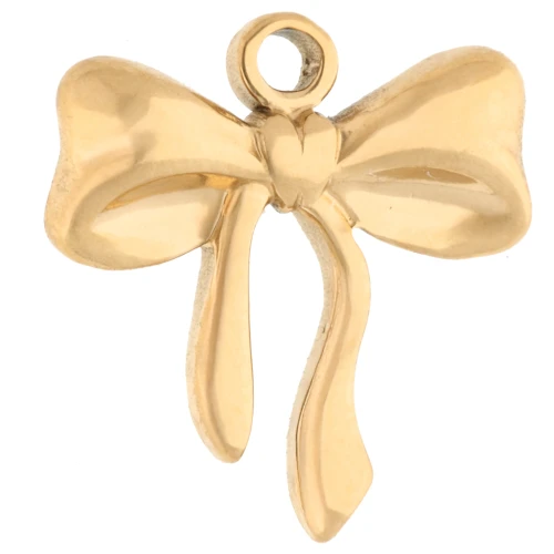 Ciondolo a nodo 16x15 mm - Acciaio inossidabile 304 Gold x1