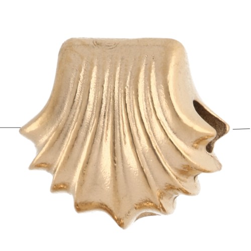 Perle di conchiglia 7x8 mm - Acciaio inossidabile 304 Gold x4