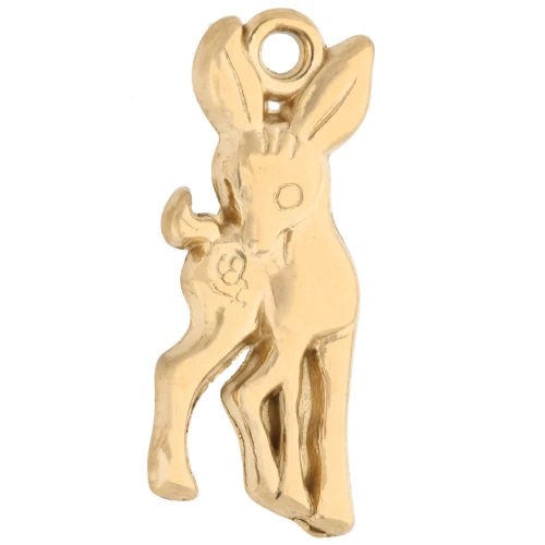 Ciondolo Fawn da 19 mm - Acciaio inossidabile 304 Gold x1