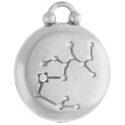 Ciondolo rotondo reversibile 17 mm segno zodiacale Sagittario - Acciaio inossidabile 304 x1