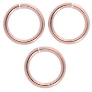 Regalo - Anelli aperti 8x1 mm - Oro rosa (oro laminato) x5