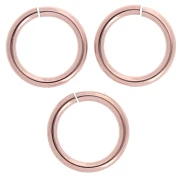 Regalo - Anelli aperti 8x1 mm - Oro rosa (oro laminato) x5