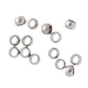 Perle rotonde schiacciabili 2 mm - acciaio inox 316 x100