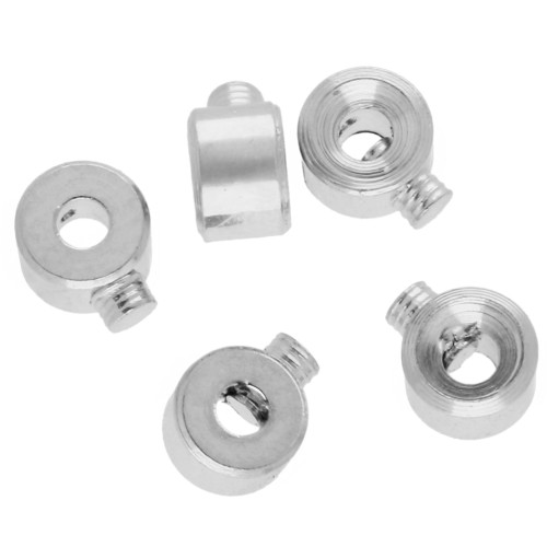 Schiaccini da 3x2 mm - 2 in 1 - Placcatura in argento finito invecchiato x20