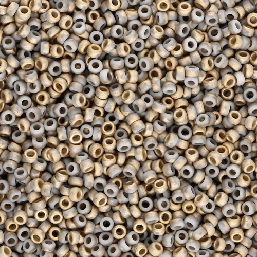 Rocaille Miyuki 15/0 55065 - Bianco opaco Ambra Mat x8g