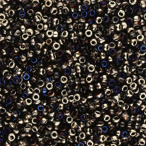 Rocaille Miyuki 15/0 55072 - Nero Blu California x8g