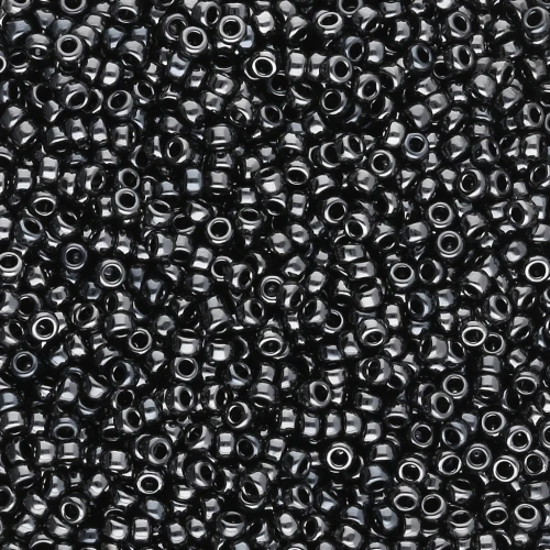 Rocaille Miyuki 15/0 55096 - Ematite nera sottovuoto completa x8g