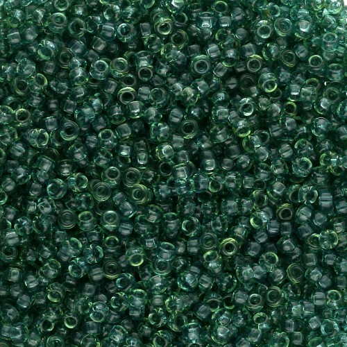 Rocaille Miyuki 15/0 1408 - Verde Faye trasparente tinto x8g