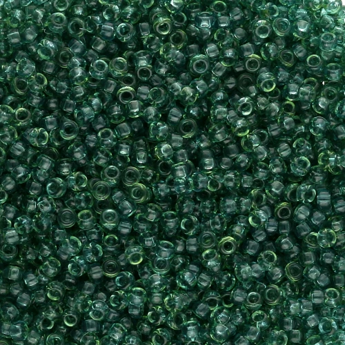 Rocaille Miyuki 15/0 1408 - Verde Faye trasparente tinto x8g