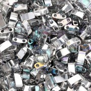 Perline Miyuki Half Tila 5x2.3x1.9 mm HTL-55017 - Cristallo Argento Arcobaleno x10g