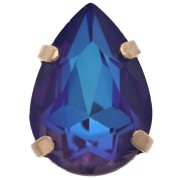 Cristallo incastonato Aurora A4320 Drop 14x10 mm - Dorato - Crystal Lilac Delite x1