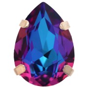 Cristallo incastonato Aurora A4320 Drop 14x10 mm - Dorato - Crystal Violet Blue x1