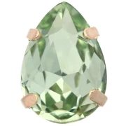 Cristallo incastonato Aurora A4320 Drop 14x10 mm - Dorato - Crisolito x1