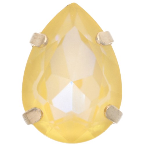 Cristallo incastonato Aurora A4320 Drop 14x10 mm - Dorato - Crystal Sunshine Delite x1