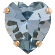 Cristallo incastonato Aurora Coeur A4831 Antique Heart 11x10 mm - Dorato - Light Sapphire x1