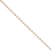 Catena di strass in ottone con cristallo tagliato 3,20 mm - Oro - Cristallo x50cm