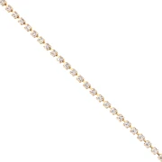 Catena di strass in ottone con cristallo tagliato 3,20 mm - Oro - Cristallo x50cm