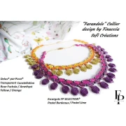 Perle di vetro Delos® di Puca® 6x11 mm - Costellazione trasparente Ametista x10g