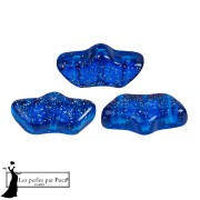 Perle di vetro Delos® di Puca® 6x11 mm - Trasparente Blu Costellazione x10g