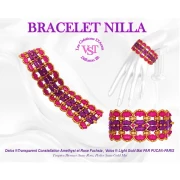 Perle di vetro Delos® di Puca® 6x11 mm - Costellazione trasparente rossa x10g