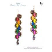 Perle di vetro Delos® di Puca® 6x11 mm - Costellazione trasparente Viola x10g