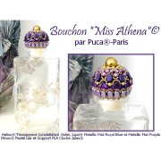 Perle di vetro Helios® di Puca® 6x10mm - Costellazione trasparente Ametista x10g