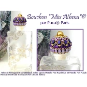 Perle di vetro Helios® di Puca® 6x10 mm - Costellazione blu trasparente x10g