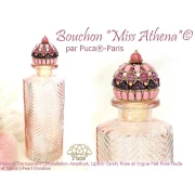 Perle di vetro Helios® di Puca® 6x10 mm - Costellazione blu trasparente x10g