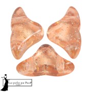 Perle di vetro Helios® di Puca® 6x10 mm - Costellazione trasparente rosa x10g