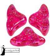 Perle di vetro Helios® di Puca® 6x10mm - Costellazione Tr Rosa Fucsia x10g