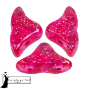 Perle di vetro Helios® di Puca® 6x10mm - Costellazione Tr Rosa Fucsia x10g