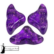 Perle di vetro Helios® di Puca® 6x10 mm - Costellazione trasparente Viola x10g