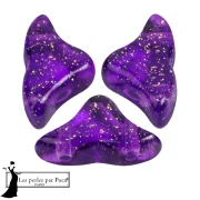 Perle di vetro Helios® di Puca® 6x10 mm - Costellazione trasparente Viola x10g