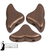 Perle di vetro Helios® di Puca® 6x10 mm - Metal Shine Maroon x10g