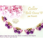 Perle di vetro Helios® di Puca® 6x10 mm - Metal Shine Plum x10g