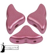 Perle di vetro Helios® di Puca® 6x10 mm - Metal Shine Powder Rose x10g