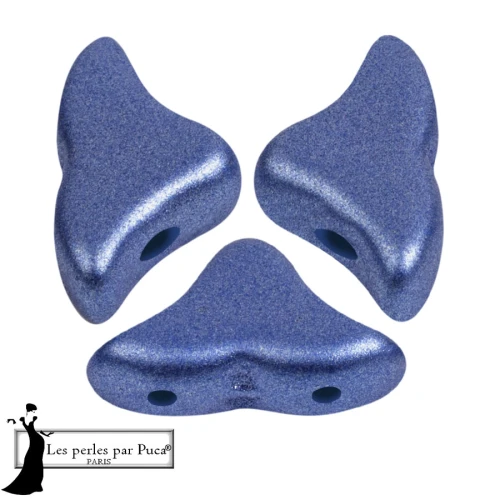 Perle di vetro Helios® di Puca® 6x10 mm - Metal Shine Royal Blue x10g