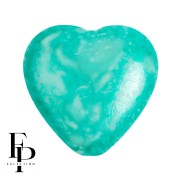 Perla di vetro a cuore 16x15 mm - Mishmash Emerald x1