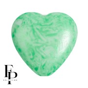 Perla cuore in vetro 16x15 mm - Mishmash Green x1|raw }}