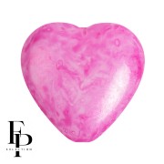 Perla cuore in vetro 16x15 mm - Pink Mishmash x1|raw }}