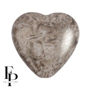 Perla di vetro a cuore 16x15 mm - Mishmash Taupe x1|raw }}