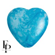 Perlina di vetro a cuore 16x15 mm - Mishmash Turquoise x1|raw }}