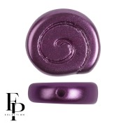 Perle di vetro a chiocciola da 13 mm - Pastello Bordeaux x6
