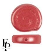 Perle di vetro a chiocciola 13 mm - Corallo scuro pastello x6