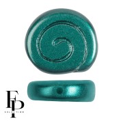 Perle di vetro a chiocciola 13 mm - Smeraldo pastello x6