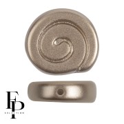 Perle di vetro a chiocciola 13 mm - Pastello marrone chiaro Coco x6