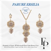 Perle di vetro a chiocciola 13 mm - Pastello marrone chiaro Coco x6