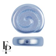 Perle di vetro a chiocciola da 13 mm - Zaffiro chiaro pastello x6