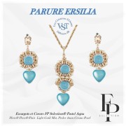 Perle di vetro a chiocciola da 13 mm - Zaffiro chiaro pastello x6