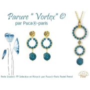 Perle di vetro a chiocciola da 13 mm - Zaffiro chiaro pastello x6